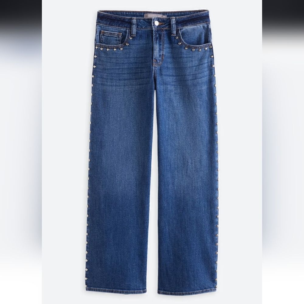 3334 NWT Just USA Studded Straight Jean Sz 8P